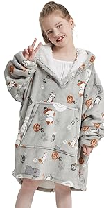 NAFLEAP Oversized Wearable Blanket Hoodie for Kids