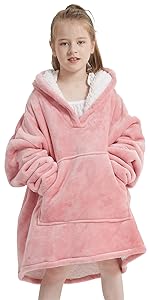 NAFLEAP Oversized Wearable Blanket Hoodie for Kids