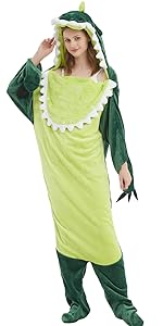 NAFLEAP Wearable Blanket Hoodie Women Shark Dinosaur Onesie Adult Costume Sleep Bag Gifts for Girls