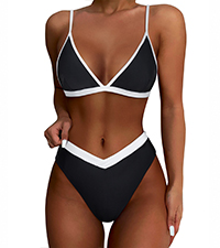 Color Block Bikini Set