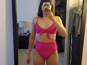 hot pink bikini sets small