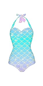 Gradient Mermaid One Piece Swimsuits for Women