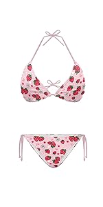 Daisy Strawberry Triangle Bikini