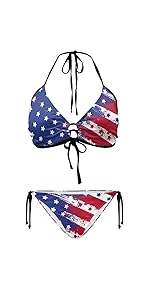 American Flag String Bikini