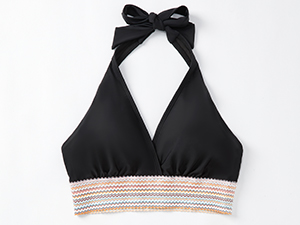 Women Tummy Control Bikini Two Piece High Waisted Swimsuit Push Up Bathing Suit Halter Bikini Top