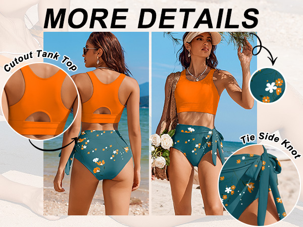 AI‘MAGE Swimwear for Women Cute Swimsuit 2 Piece Bikini Set High Waisted Bathing Suits Modest