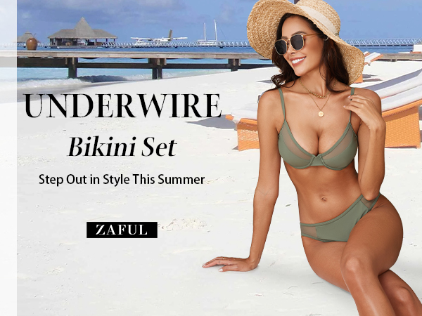 under wire bikini zaful