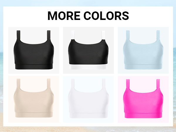 plus size bikini top only sports bra nude athletic scoop neck push up swimsuit top large bust