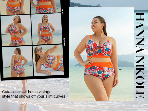 Plus Size High Waisted Bikini