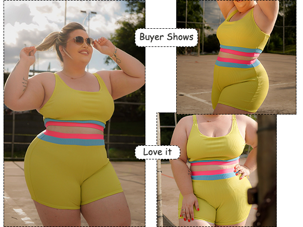 Women''s Plus Size High Waisted Bikini Sets