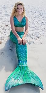 mermaid tail monofin sets for swimming