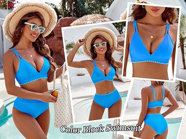 high waisted bikini sets for women