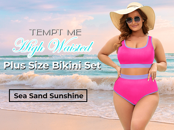 plus size high waisted bikini