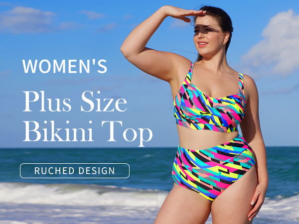 plus size  bandeau bikini top