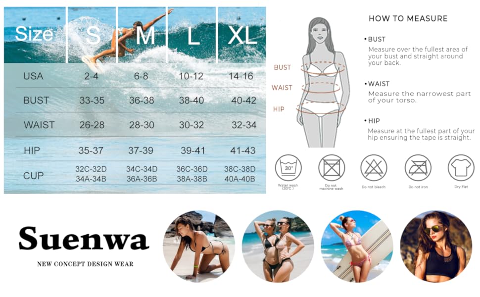 swimsuit size chart