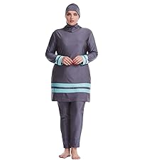 Burkini Muslim Swimwear Full Covered Women Swimsuits Hijab 3pcs Islamic Plus Size Rash Guard