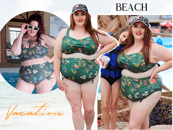 plus size two piece swimsuit