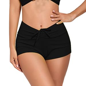 swimsuit bottom women bikini bottoms swim short womens sporty drawstring