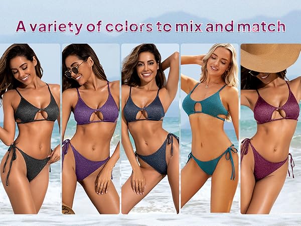 brazilian bathing suits for women two piece swimsuit bikini lace up string bikini set