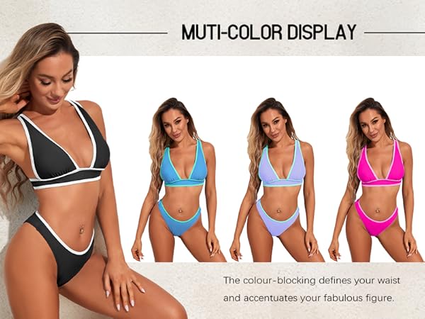 Thong Bikini Set for Women 2 Piece Swimsuits