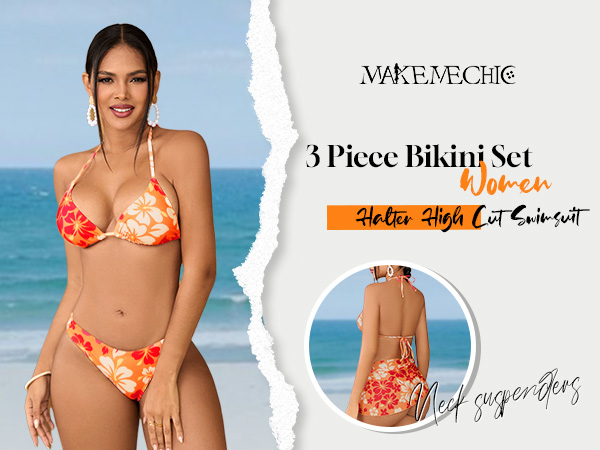 3 piece bikini set