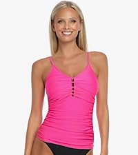 V Neck Shirred tankini top