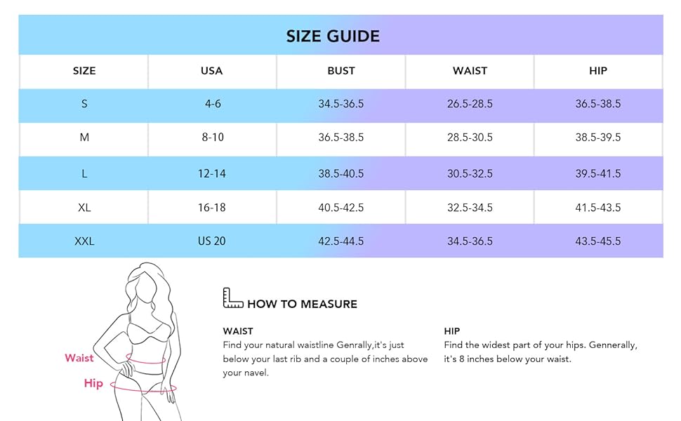 size chart. How to measure？