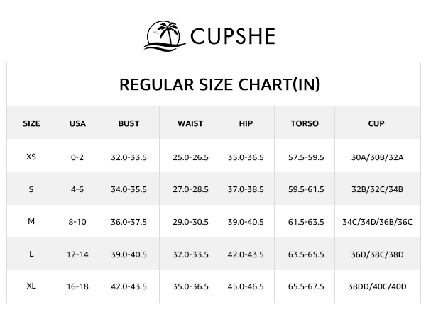 Premium Regular Size Chart-M