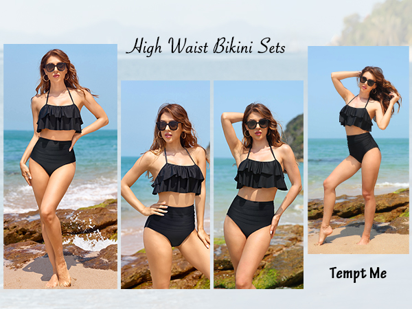 high waist bikini set