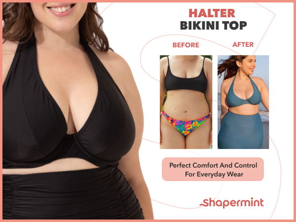 shapermint halter bikini top