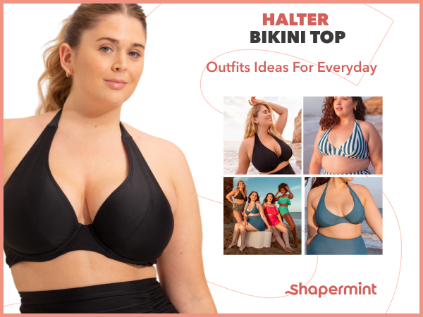 shapermint halter bikini top