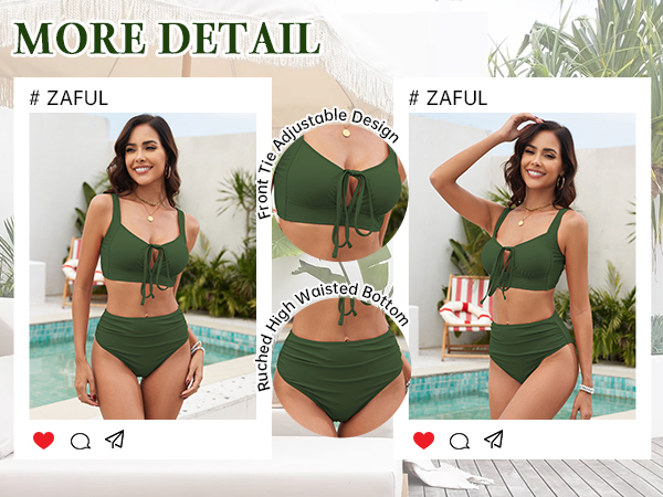 high waisted bikini sets for women