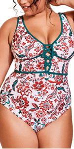 Plus size white swimwear