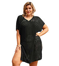 Plus Size Swimsuit Coverups Women Split Crochet Cover Ups Swimwear Pullover Bathing Suit Cover Up