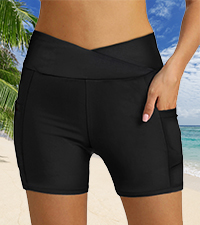 high waisted swim short