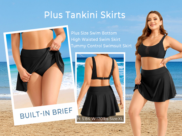 plus size swim skirt plus swim skirted bottom tankini skirt bathing suit plus size swim bottom