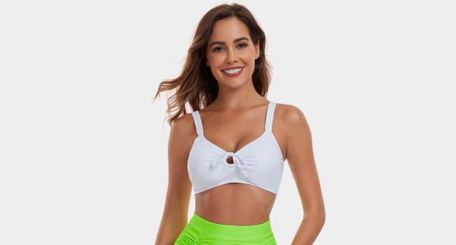 white bikini top for women