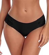 full coverage bikini bottom modest bathing suit botom low waisted bikini bottom