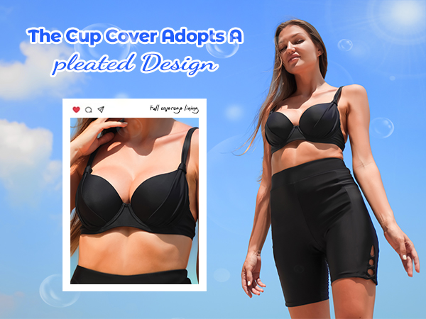 Padded bikini top Women''s swim top Beachwear Sexy swimwear Summer swim top High support swim top