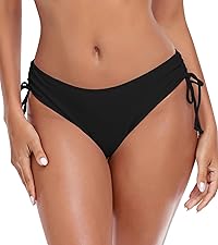 full coverage bikini bottom low rise bikini bottom black vintage bikini bottom modest  bathing suit