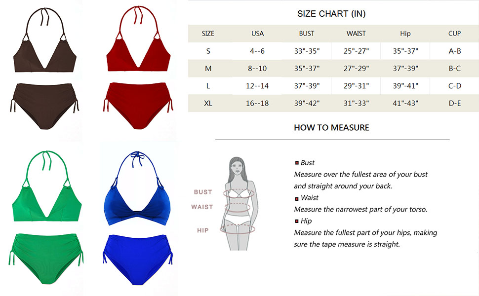 red bikini sets for women high cut，brown bikini for women，high waist tummy control swimsuit set