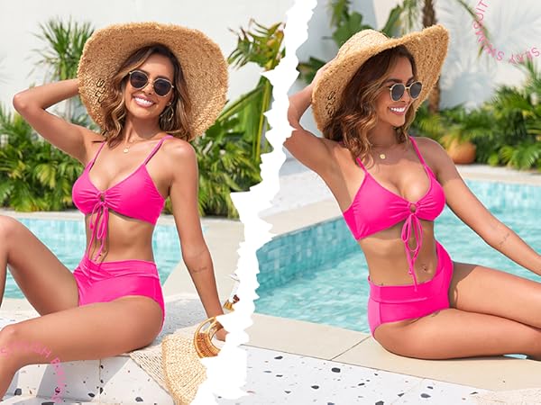 triangle 2 piece swimsuits for women