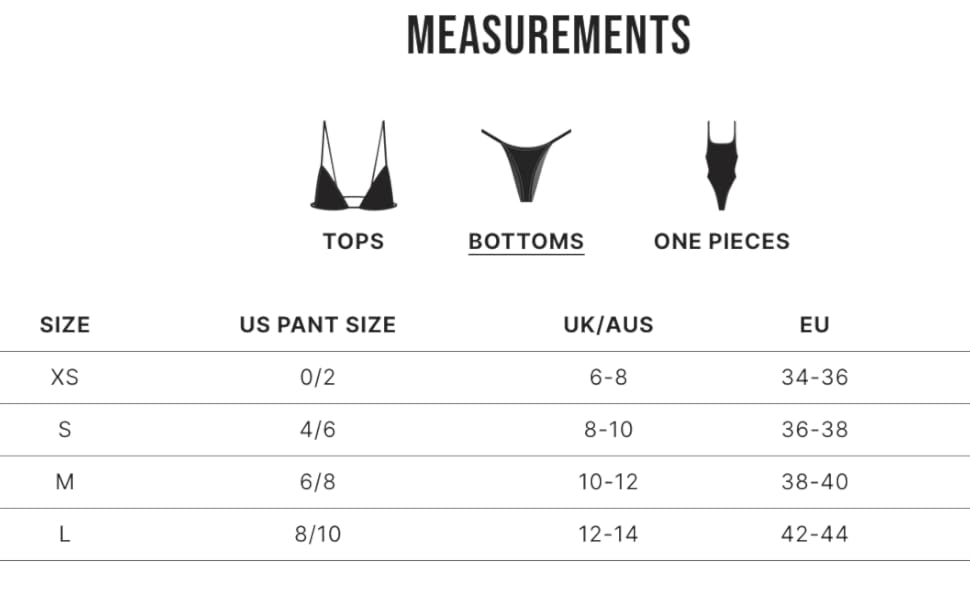 Bottoms Sizing Guide