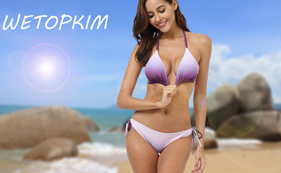 Wetopkim Gradient Color Bikini Swimsuits