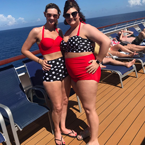 Pin Up Swimsuit Red With Black