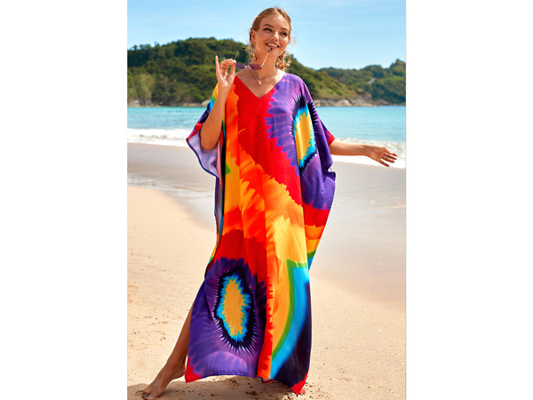 CHERRY CAT Colorful Caftan Dress