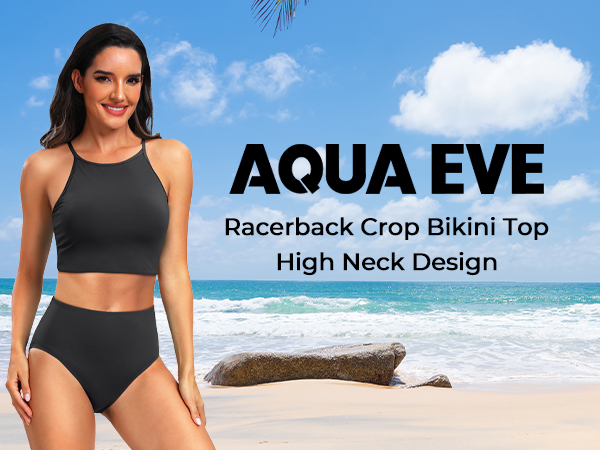 bikinis top swim top only high neck racerback cropped longline modest sport bra full coverage busts