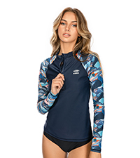 Women&#39;s Rash Guard Zipper