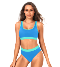 Two Piece High Waisted Bikini Sport Swimsuit