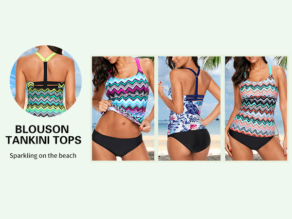 blouson tankini swim tops